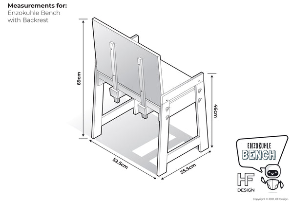 ENZOKUHLE bench backrest